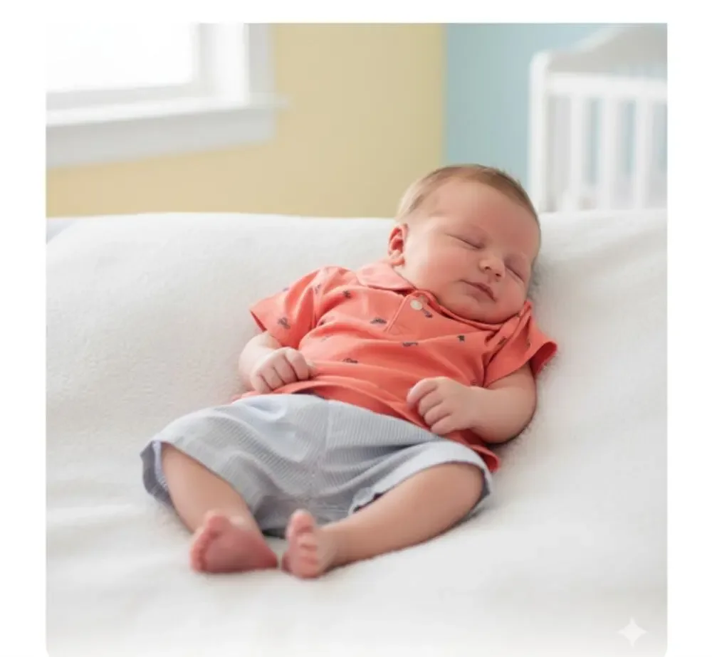 NWT Carters Nine Month Orange Dinosaur Collared Shirt Striped Shorts 2 Pc. Set